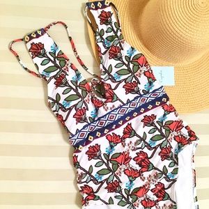 Spring Blossoms Print One-piece Swimsuit